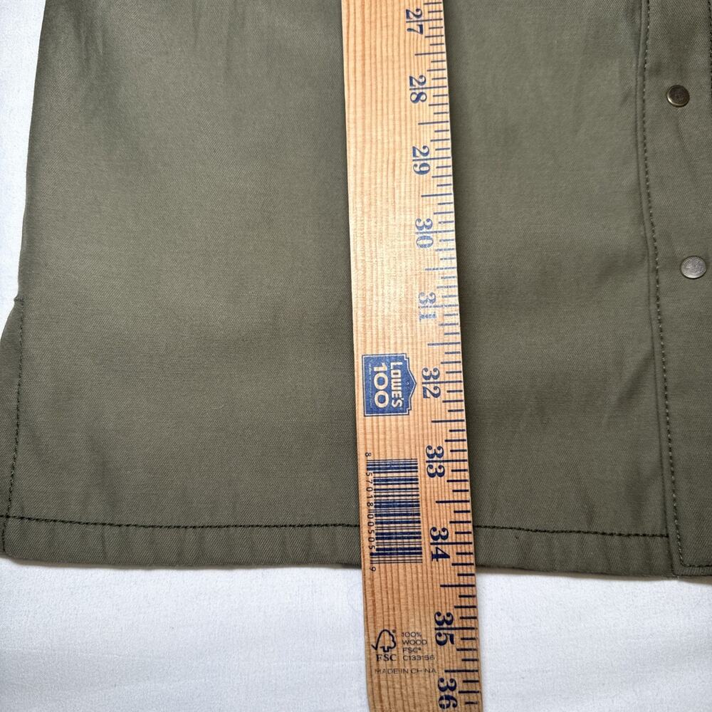 Royal Robbins Snap Front Shirt Dress Belted Olive Green 3/4 Sleeve Womens 4 EUC - Picture 7 of 13